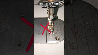 How to sewing machine repair if needle hitting on presser boot sewing stitch shorts [upl. by Ahseekan]