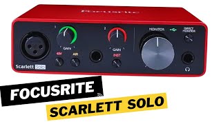 Focusrite Scarlett Solo 3rd Gen  Unboxing and Review [upl. by Konopka241]