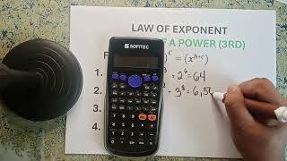 Q2 LAW OF EXPONENT POWER OF A POWER [upl. by Auqinaj]