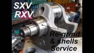 Aprilia rxv 550 450 crankshaft mains Re grind service  engine [upl. by Elrae]