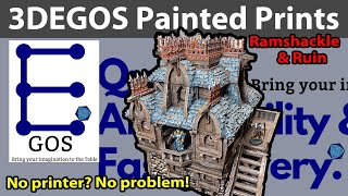 3DEgos Painted 3D Prints Ramshackle amp Ruin Building from Printable Scenery [upl. by Isahella641]