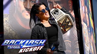 Bayley Naomi and Tiffany Stratton prepare for battle WWE Backlash France Kickoff May 3 2024 [upl. by Nevar]