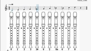 My easy Recorder fingering chart [upl. by Winifield]