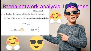 phasor relation for R LC elements amp problems in network analysis with telugu explanation [upl. by Leunamesoj]