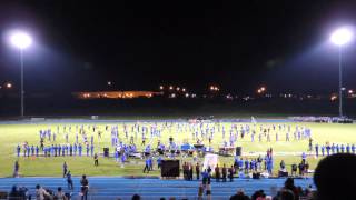 Copperas Cove Band at Fort Hood Stadium during Killeen football game 92713 [upl. by Anitnamaid224]