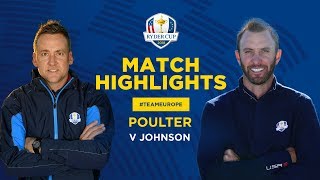 Poulter vs Johnson  Ryder Cup Sunday Singles Highlights [upl. by Anileve]