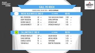 Callington CC 3rd XI v Roche Old Boys CC 2nd XI [upl. by Yvan]