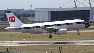 BEA British Airways Special Colours landing at Brussels Airport Zaventem and more [upl. by Nixie]