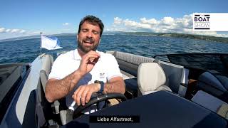 Alfastreet Marine 23 Cabin Evo  THE BOAT SHOW REVIEW GERMAN SUBTITLES [upl. by Anomis]