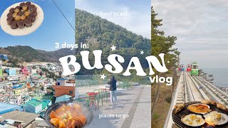 ₊˚✧ 3 days in BUSAN tour vlog ✧˖° MUSTDO acitivities local food cute cafes  more [upl. by Adnarem]