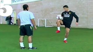 Cristiano Ronaldo AMAZING Freestyle Football Skills  5 Silks [upl. by Leirvag]