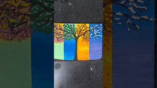 four seasons acrylic painting  4 seasons tree painting painting art shorts [upl. by Alyk]