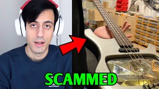 YouTuber selling DIAMOND Button got SCAMMED  Davie504 Diamond Bass Guitar  shorts [upl. by Sotos]