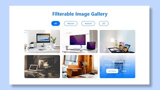 Filterable Image Gallery in HTML CSS amp JavaScript  Responsive Portfolio Filter Gallery [upl. by Farmelo]