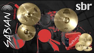 Sabian sbr Performance Set 14quot Hi Hats 16quot Crash 20quot Ride SBR5003 Pure Brass cymbal pack series [upl. by Naltiac]