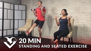 20 Min Exercise for Seniors Older People Elderly  Seated Chair Exercises Senior Workout Routines [upl. by Clareta]