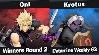 Datamine Weekly 63  Oni Cloud vs Krotus Young Link  Winners Round 2 [upl. by Merna]