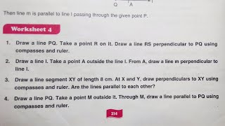 Dav Class 6 Math Chapter 14 Worksheet 4  Constructions  How To Construct Perpendicular Line [upl. by Drusi648]