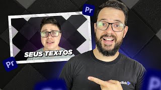 Como fazer ANIMAÇÃO DE TEXTO dentro do PREMIERE [upl. by Ilil627]