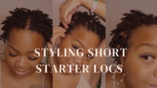 5 quick and easy styles for short starter locs [upl. by Kennedy]