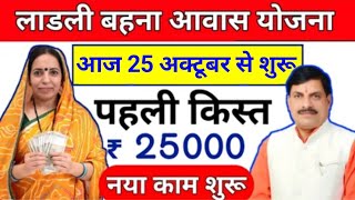 Ladli Behna Awas Yojana Mp 2024 ladli behna awas yojana update  Pm awas Yojana new update [upl. by Atalanta834]