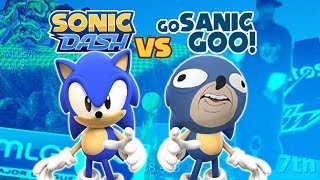 Sonic Dash vs Go Sanic Goo Classic vs Sanicball 60fps [upl. by Strang]