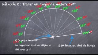 Angle de 120° comment le tracer avec le rapporteur  6eme [upl. by Nazarius179]