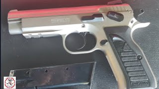 PISTOLA TANFOGLIO COMBAT  CARACTERÍSTICAS  ARME Y DESARME  PRUEBA DE TIRO  TIERRA DE ARMAS [upl. by Ynafetse667]