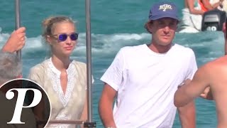 Pierre Casiraghi et sa fiancée Bea Borromeo en vacances à St Tropez [upl. by Lledal]