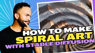 How to make AI Spiral Art with Stable Diffusion [upl. by Maurey577]