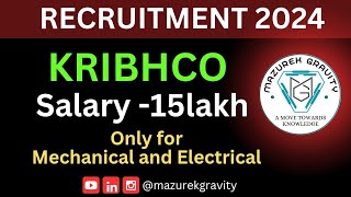 KRIBHCO Recruitment 2024 [upl. by Roper]