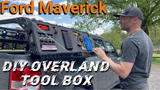 DIY Overland Tool Box  Ford Maverick Xtrusion Overland Harbor Freight Apache Box [upl. by Nwahsed]