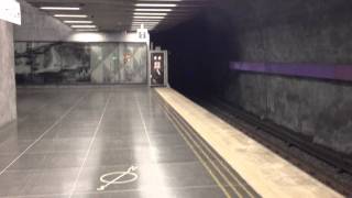 Tunnelbana  Stockholm subway C6H  baksurf  backsurfing  Bergshamra [upl. by Werby]