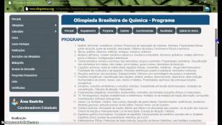 Como Estudar para a OBQ  Olimpíada Brasileira de Química [upl. by Aneelas]