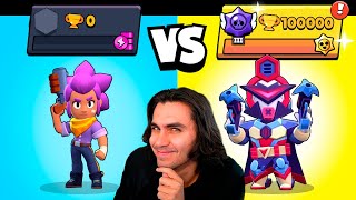 CONTA DE 0 TROFÉUS VS 100 MIL TROFÉUS no Brawl Stars [upl. by Euqinad]