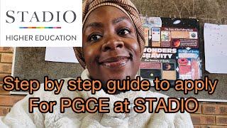 Step by Step guide to STADIO PGCE application  fees payment  PGCE online [upl. by Narcis]