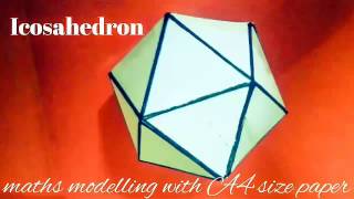 how to make Icosahedron  celestial planetary platonic shapes using A4 paper [upl. by Sidney643]