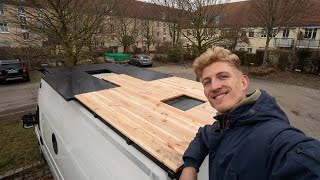 Groooße DACHTERRASSE und DIY Dachträger aus Aluprofilen für den Camper mit großer Solaranlage🌞 [upl. by Inga]