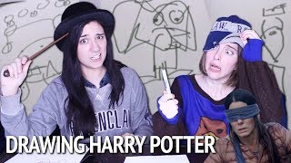 Blindfolded Harry Potter DRAWING Challenge w Tessa Netting [upl. by Silda]