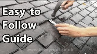 Slate Roof Repair  How to replace a slate amp broken slates [upl. by Ahsenik]