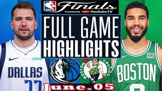 Boston Celtics VS Dallas Mavericks Full Game Highlights  June 04  2024  NBA Final [upl. by Rumney]