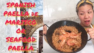 HOW TO COOK BEST SPANISH PAELLA DE MARISCO  SEAFOOD PAELLA  STEP BY STEP [upl. by Ibson]