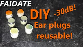 Tappi per orecchie FAIDATE molto isolanti  DIY Ear plugs 30dB reusable [upl. by Keldon]