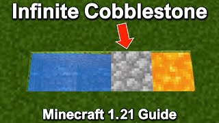 How to Make a COBBLESTONE GENERATOR in Minecraft 121 SKYBLOCK [upl. by Damita468]