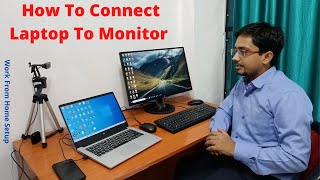 How To Connect Laptop To Monitor  Work From Home Setup  Dual monitor setup Ajit [upl. by Macomber]