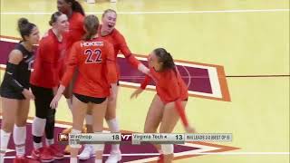 Virginia Tech Volleyball Highlights vs Winthrop [upl. by Malca]