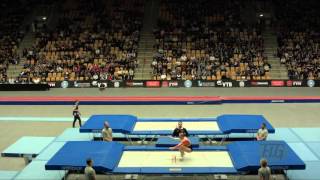 BET Bo NED  2015 Trampoline Worlds  Qualification TR Routine 2 [upl. by Ynnavoj]