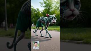 Poor skinny green cat  two years later cat cute story ai [upl. by Gurevich]