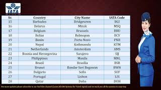 IATA City Codes [upl. by Mehcanem]