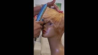 Honey blonde pixie cut quick weave [upl. by Batchelor]